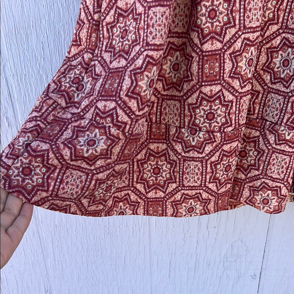 A-line mini Dress in Red Pattern - Picture 5 of 8